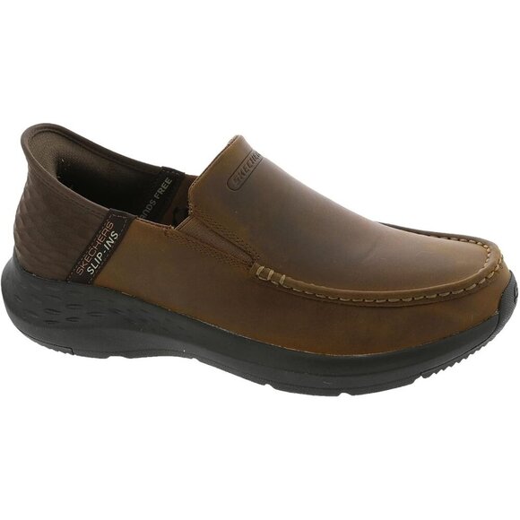 〽️Closed Toe Loafers Sneakers Men\'s Brown Leather Slip On Warm Comfortable main image 6